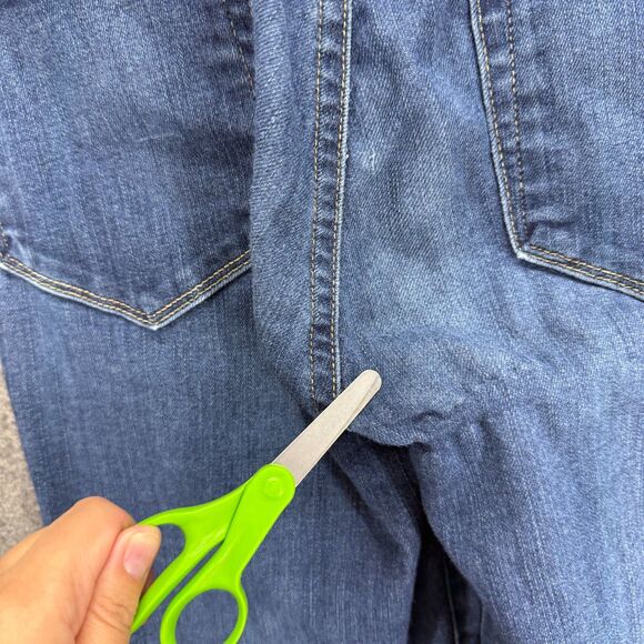 Paige Jeans Women 28 Plus Blue Denim Medium Wash Verdugo Ankle Mid Rise Cut Off - Picture 7 of 9